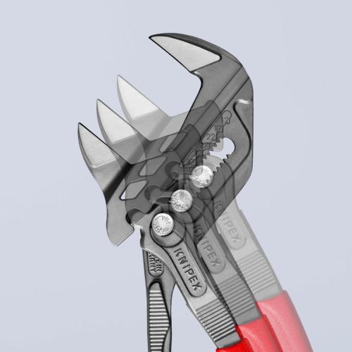 Knipex Pliers Wrench Plastic Coated Grey Atramentized 250mm 86 01 250